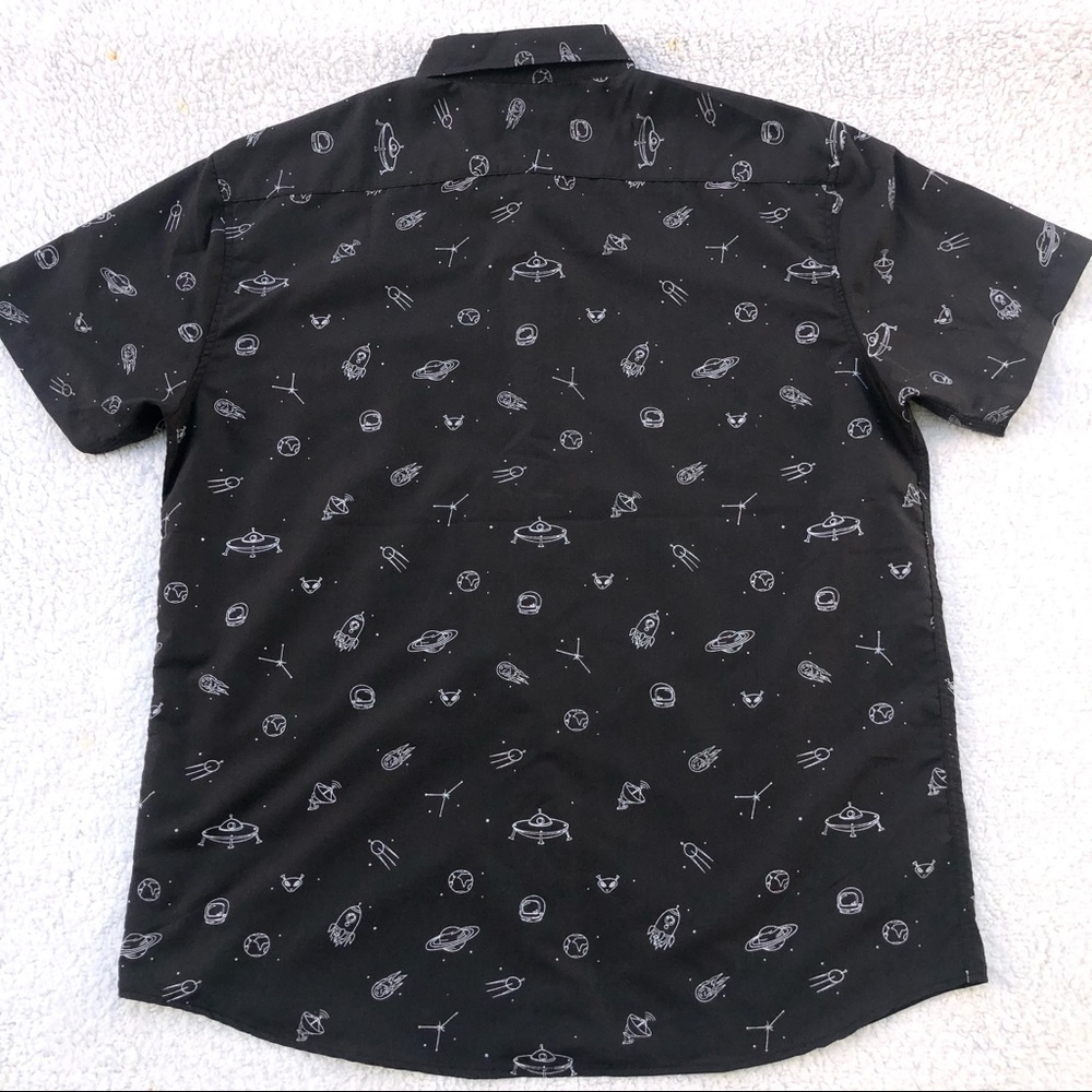 Molokai Shirt Button Down Alien Outer Space Space… - image 4